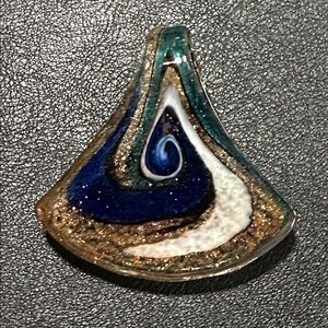 Art Glass Golden Fleck Pendant